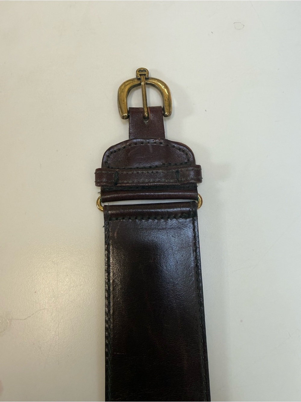 Designer Unisex Wide Leather Strap Bag Belt - Dark Burgundy.